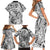 Polynesia Family Matching Short Sleeve Bodycon Dress and Hawaiian Shirt Tribal Polynesian Spirit With White Pacific Flowers LT9 - Polynesian Pride