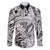 Polynesia Family Matching Short Sleeve Bodycon Dress and Hawaiian Shirt Tribal Polynesian Spirit With White Pacific Flowers LT9 Dad's Shirt - Long Sleeve White - Polynesian Pride