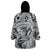 Polynesia Wearable Blanket Hoodie Tribal Polynesian Spirit With White Pacific Flowers LT9 - Polynesian Pride