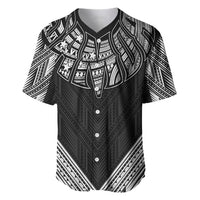 Black Samoa Tribal Chest Tattoo Baseball Jersey LT9 Black - Polynesian Pride