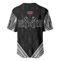Black Samoa Tribal Chest Tattoo Baseball Jersey LT9 - Polynesian Pride
