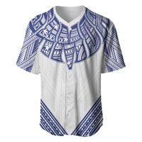 White Samoa Tribal Chest Tattoo Baseball Jersey LT9 White - Polynesian Pride