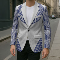 White Samoa Tribal Chest Tattoo Blazer LT9 - Polynesian Pride
