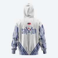 White Samoa Tribal Chest Tattoo Hoodie LT9 - Polynesian Pride
