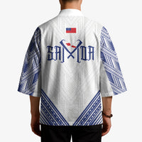 White Samoa Tribal Chest Tattoo Kimono LT9 - Polynesian Pride