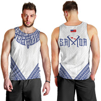 White Samoa Tribal Chest Tattoo Men Tank Top LT9 - Polynesian Pride