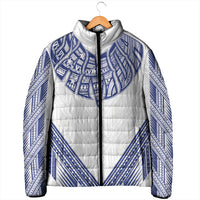 White Samoa Tribal Chest Tattoo Padded Jacket LT9 - Polynesian Pride
