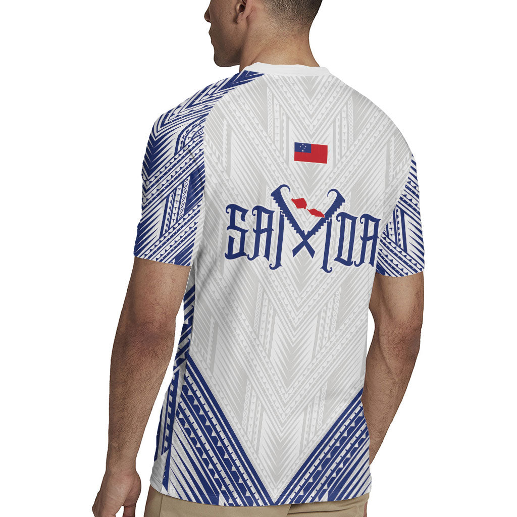 White Samoa Tribal Chest Tattoo Rugby Jersey LT9 - Polynesian Pride