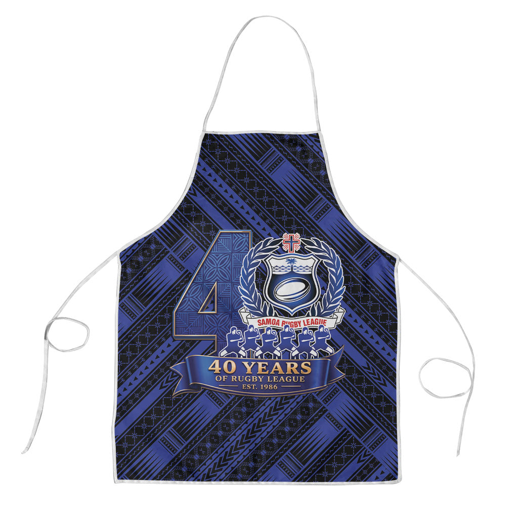 Toa Samoa 40th Anniversary Apron Royal Blue Tribal LT9 Blue - Polynesian Pride