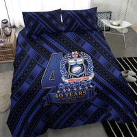 Toa Samoa 40th Anniversary Bedding Set Royal Blue Tribal LT9 - Polynesian Pride