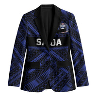 Toa Samoa 40th Anniversary Blazer Royal Blue Tribal LT9 Unisex Blue - Polynesian Pride