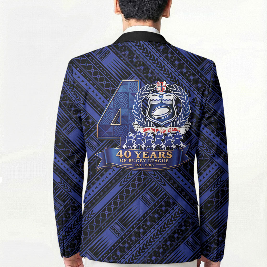 Toa Samoa 40th Anniversary Blazer Royal Blue Tribal LT9 - Polynesian Pride