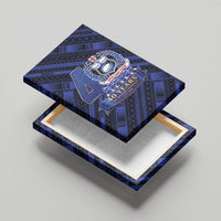 Toa Samoa 40th Anniversary Canvas Wall Art Royal Blue Tribal LT9 - Polynesian Pride