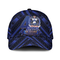 Toa Samoa 40th Anniversary Classic Cap Royal Blue Tribal LT9 Universal Fit Blue - Polynesian Pride