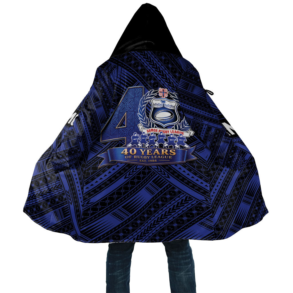 Toa Samoa 40th Anniversary Cloak Royal Blue Tribal LT9 Unisex Blue - Polynesian Pride