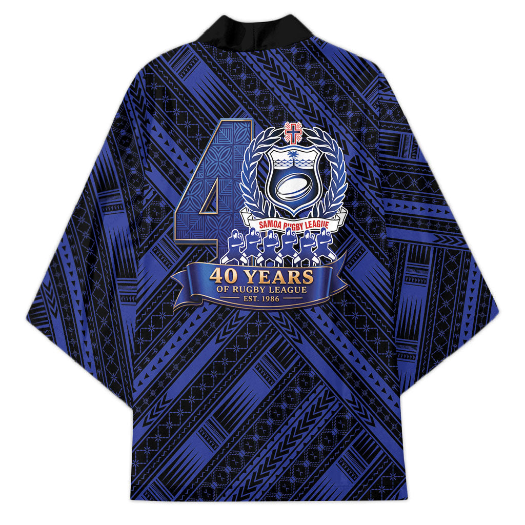 Toa Samoa 40th Anniversary Kimono Royal Blue Tribal LT9 - Polynesian Pride