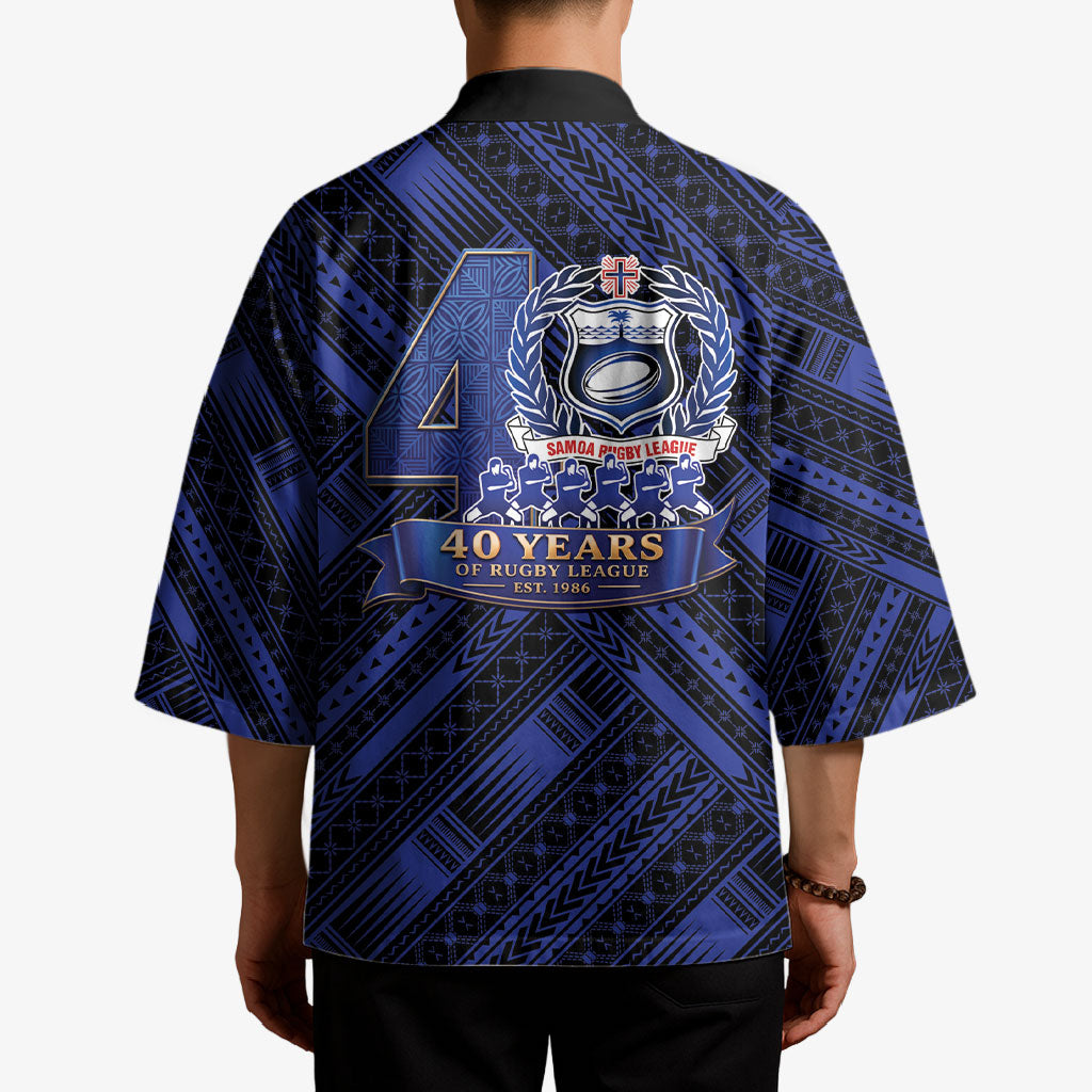 Toa Samoa 40th Anniversary Kimono Royal Blue Tribal LT9 - Polynesian Pride