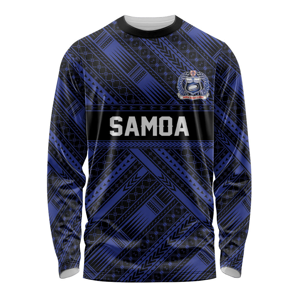 Toa Samoa 40th Anniversary Long Sleeve Shirt Royal Blue Tribal LT9 Unisex Blue - Polynesian Pride