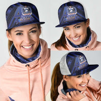 Toa Samoa 40th Anniversary Mesh Trucker Cap Royal Blue Tribal LT9 - Polynesian Pride