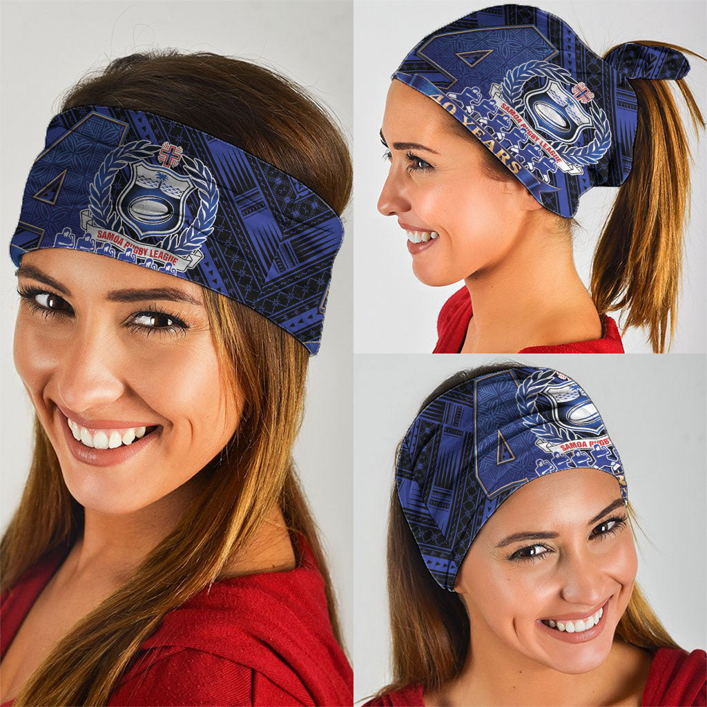 Toa Samoa 40th Anniversary Neck Gaiter Royal Blue Tribal LT9 - Polynesian Pride