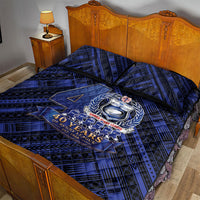 Toa Samoa 40th Anniversary Quilt Bed Set Royal Blue Tribal LT9 - Polynesian Pride