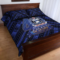 Toa Samoa 40th Anniversary Quilt Bed Set Royal Blue Tribal LT9 - Polynesian Pride