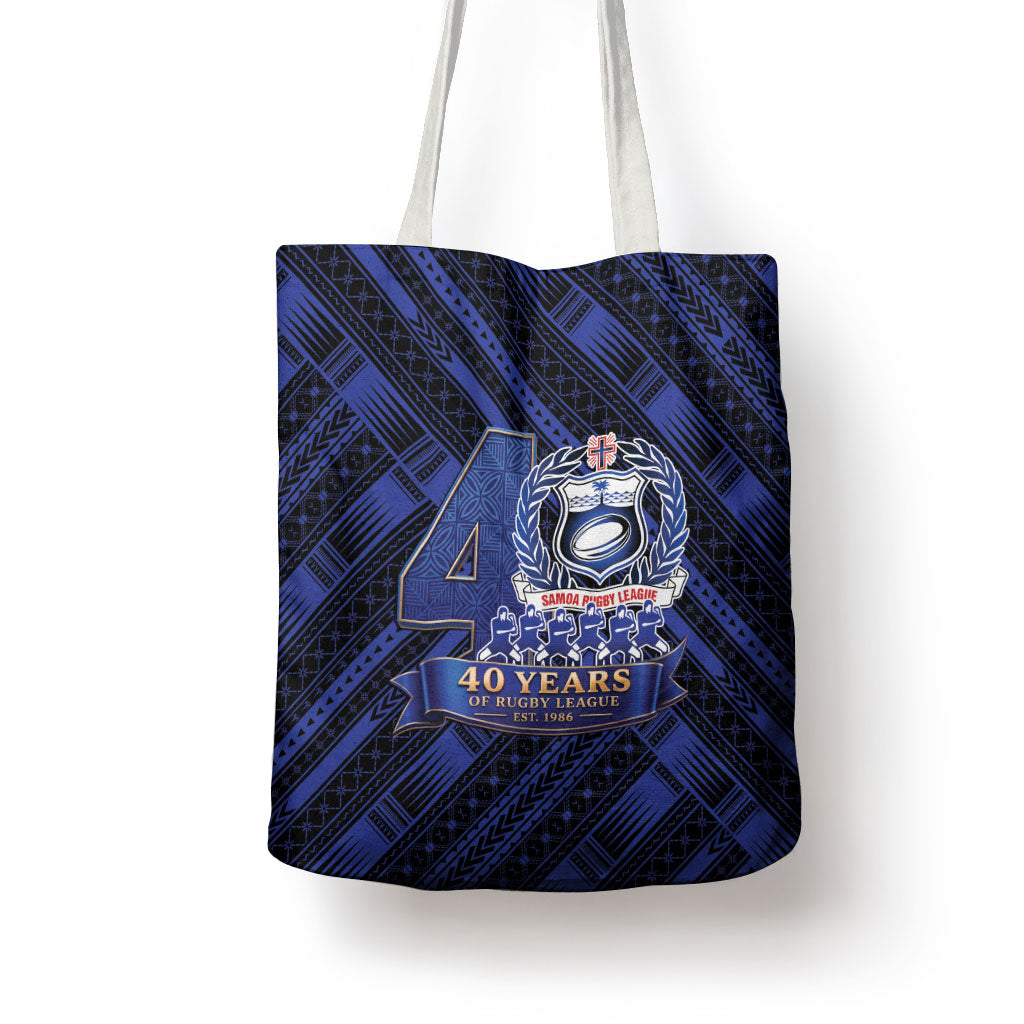 Toa Samoa 40th Anniversary Tote Bag Royal Blue Tribal LT9 - Polynesian Pride