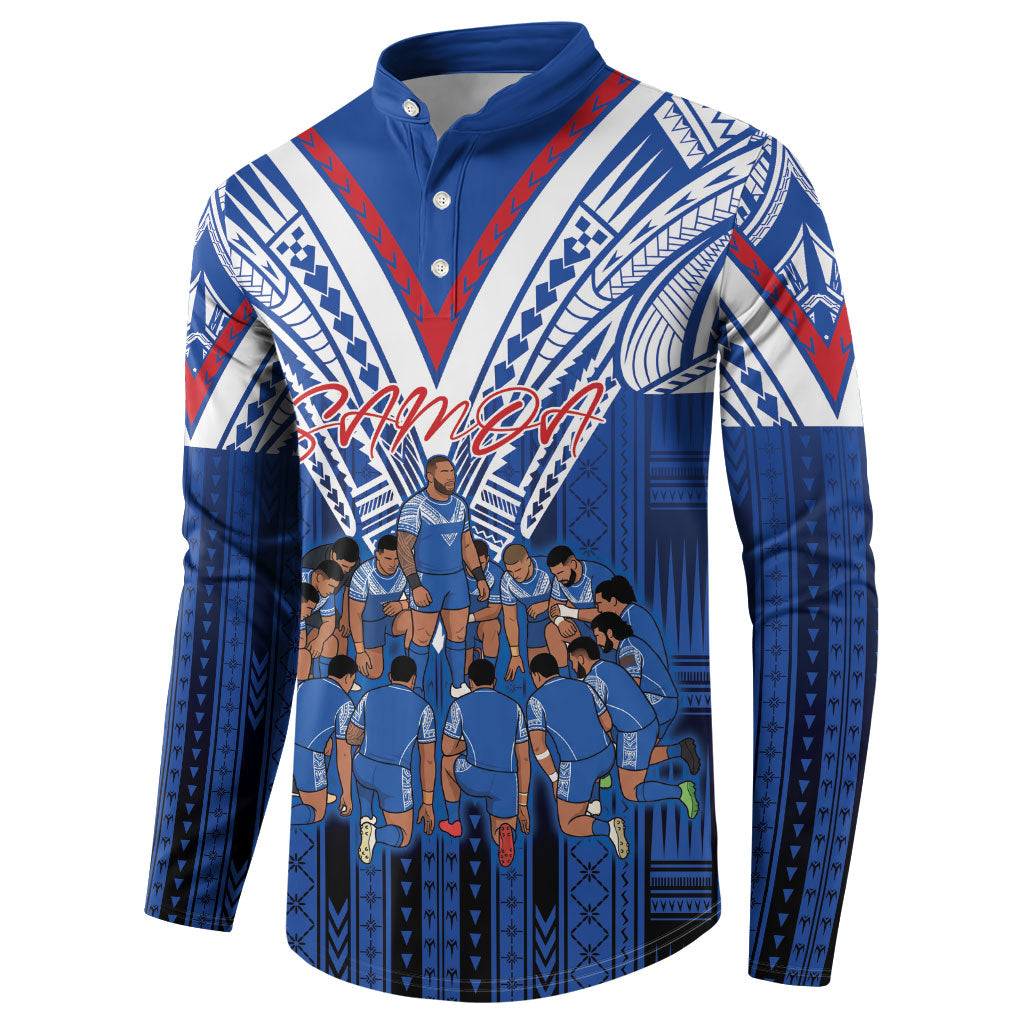 Toa Samoa Siva Tau Button Sweatshirt Royal Blue Chevron Geometric Heritage LT9 - Polynesian Pride