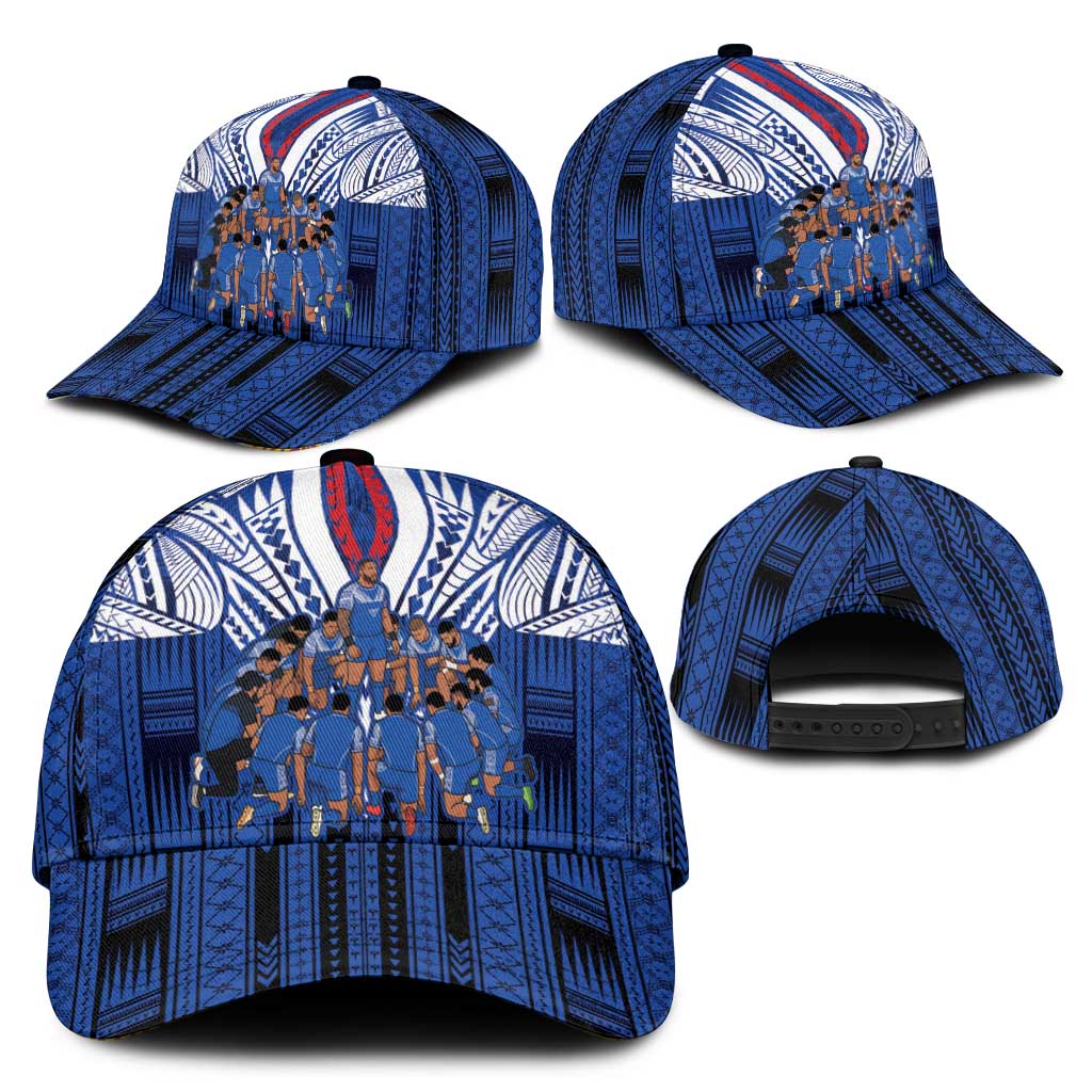 Toa Samoa Siva Tau Classic Cap Royal Blue Chevron Geometric Heritage LT9 - Polynesian Pride
