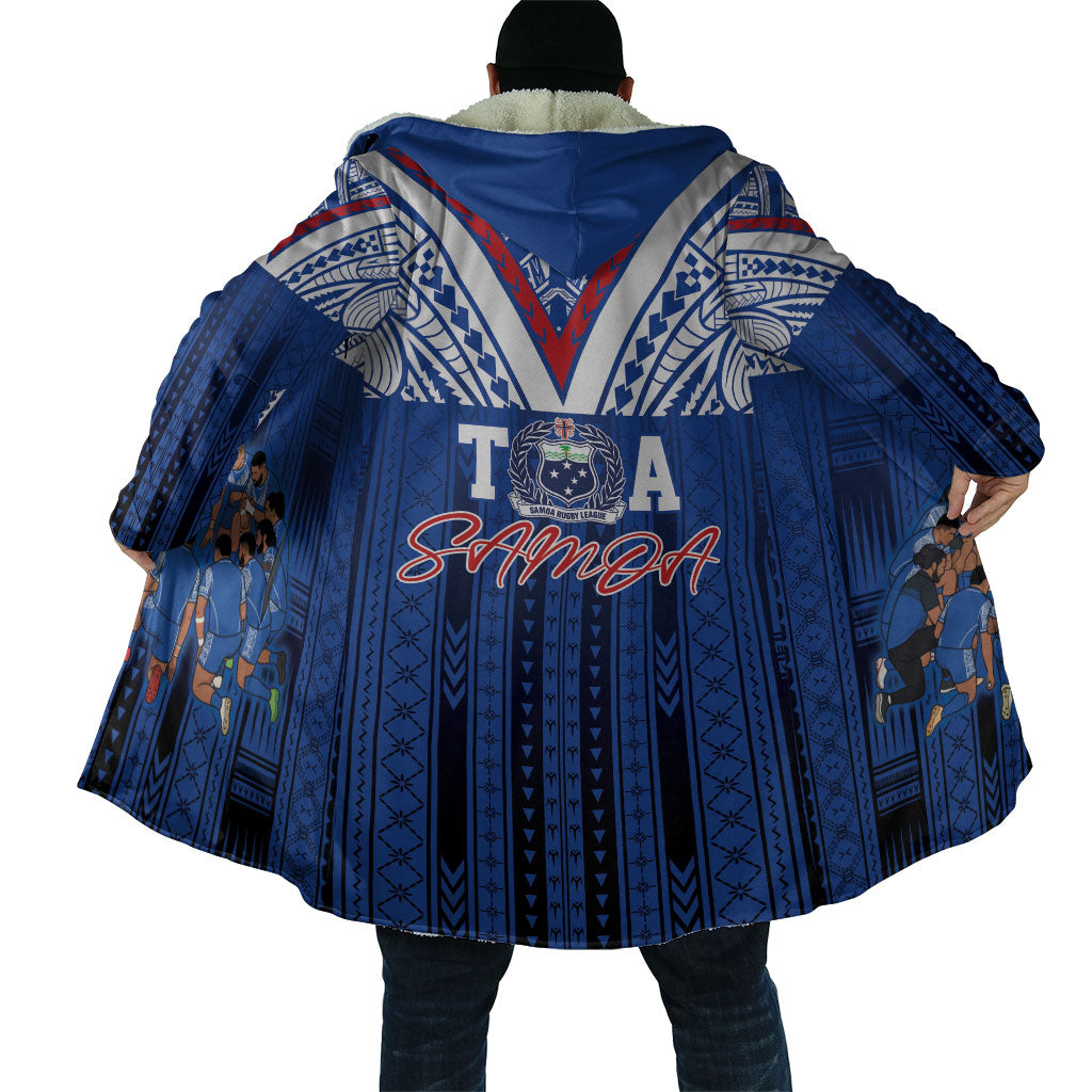 Toa Samoa Siva Tau Cloak Royal Blue Chevron Geometric Heritage LT9 - Polynesian Pride