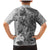 Polynesia Family Matching Mermaid Dress and Hawaiian Shirt Hibiscus and Hawaiian Tribal Tattoo Retro Style Gray Color LT9 - Polynesian Pride