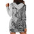 Polynesia Hoodie Dress Hibiscus and Hawaiian Tribal Tattoo Retro Style Gray Color LT9 - Polynesian Pride