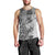 Polynesia Men Tank Top Hibiscus and Hawaiian Tribal Tattoo Retro Style Gray Color LT9 - Polynesian Pride