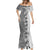 Polynesia Mermaid Dress Hibiscus and Hawaiian Tribal Tattoo Retro Style Gray Color LT9 - Polynesian Pride