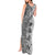 Polynesia Tank Maxi Dress Hibiscus and Hawaiian Tribal Tattoo Retro Style Gray Color LT9 - Polynesian Pride