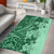 Polynesia Area Rug Hibiscus and Hawaiian Tribal Tattoo Retro Style Green Color LT9 - Polynesian Pride