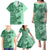 Polynesia Family Matching Puletasi Dress and Hawaiian Shirt Hibiscus and Hawaiian Tribal Tattoo Retro Style Green Color LT9 - Polynesian Pride