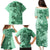 Polynesia Family Matching Puletasi Dress and Hawaiian Shirt Hibiscus and Hawaiian Tribal Tattoo Retro Style Green Color LT9 - Polynesian Pride