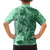 Polynesia Family Matching Short Sleeve Bodycon Dress and Hawaiian Shirt Hibiscus and Hawaiian Tribal Tattoo Retro Style Green Color LT9 - Polynesian Pride