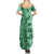 Polynesia Family Matching Summer Maxi Dress and Hawaiian Shirt Hibiscus and Hawaiian Tribal Tattoo Retro Style Green Color LT9 - Polynesian Pride