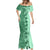 Polynesia Mermaid Dress Hibiscus and Hawaiian Tribal Tattoo Retro Style Green Color LT9 - Polynesian Pride