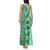 Polynesia Tank Maxi Dress Hibiscus and Hawaiian Tribal Tattoo Retro Style Green Color LT9 - Polynesian Pride