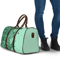 Polynesia Travel Bag Hibiscus Hawaiian Tribal Tattoo Retro Green - Polynesian Pride
