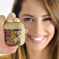 Polynesia AirPods Case Hibiscus Hawaiian Tribal Tattoo Retro Tan - Polynesian Pride