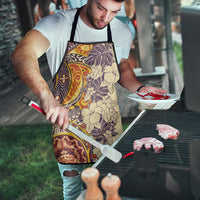 Polynesia Apron Hibiscus Hawaiian Tribal Tattoo Retro Tan - Polynesian Pride