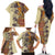 Polynesia Family Matching Off Shoulder Long Sleeve Dress and Hawaiian Shirt Hibiscus and Hawaiian Tribal Tattoo Retro Style Tan Color LT9 - Polynesian Pride