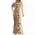 Polynesia Mermaid Dress Hibiscus and Hawaiian Tribal Tattoo Retro Style Tan Color LT9 - Polynesian Pride