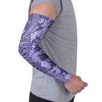 Polynesia Arm Sleeves Hibiscus Hawaiian Tribal Tattoo Retro Violet - Polynesian Pride