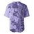 Polynesia Baseball Jersey Hibiscus and Hawaiian Tribal Tattoo Retro Style Violet Color LT9 - Polynesian Pride