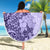 Polynesia Beach Blanket Hibiscus and Hawaiian Tribal Tattoo Retro Style Violet Color LT9 - Polynesian Pride